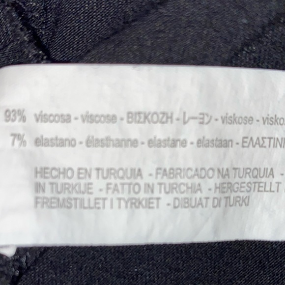 Zara Semi Sheer Black Short Sleeve Blouse Size Small - Picture 6 of 6